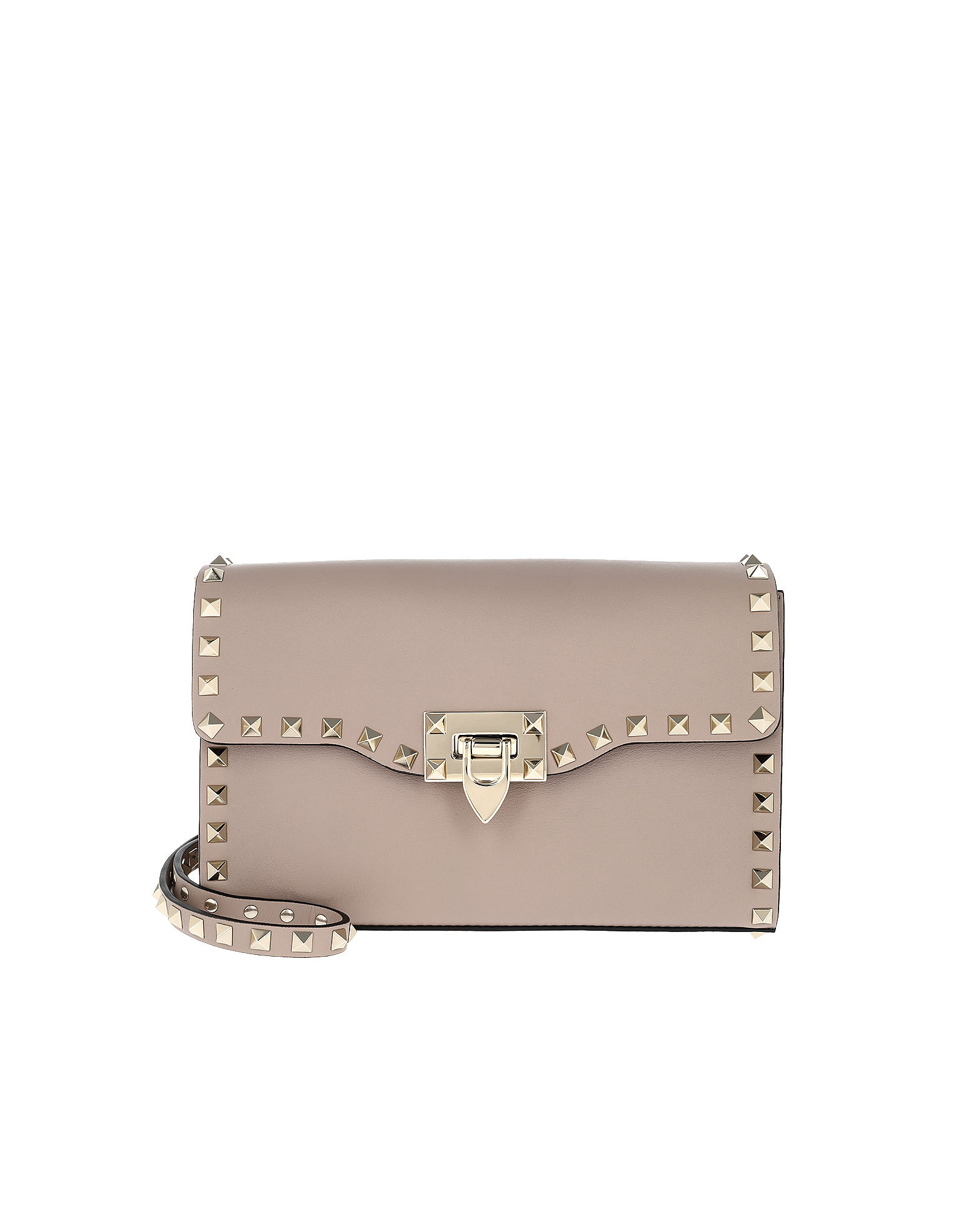 Valentino Garavani Rockstud Small Crossbody Bag Poudre In Pink | ModeSens