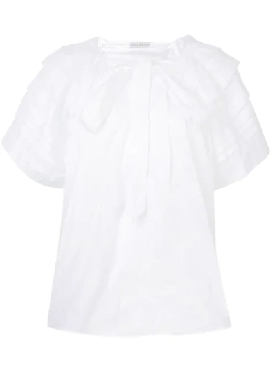 Cecilie Bahnsen Tie Neck Blouse In White