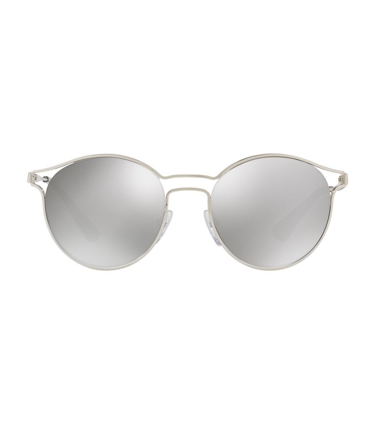 Prada Womens Silver Pr62ss Mirrored Roundframe Sunglasses In Harrods
