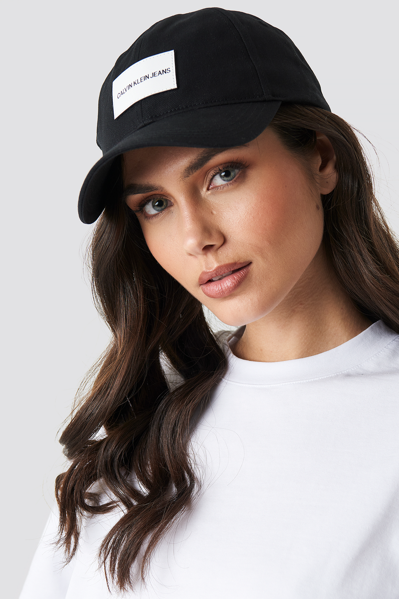 grey calvin klein cap