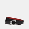 Coach Sculpted Signature Reversible Belt In Black/1941 Red/nickel