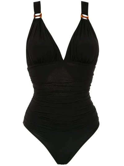 Brigitte Plain Swimsuit In Black