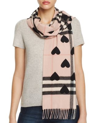 burberry giant check cashmere scarf ash rose