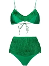 Oseree Fringed Bikini - Green