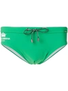 Dolce & Gabbana Logo Swim Briefs In Green