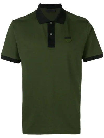 Prada Classic Polo Shirt In Green