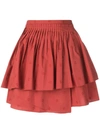 Ulla Johnson Ruffled Mini Dress In Red