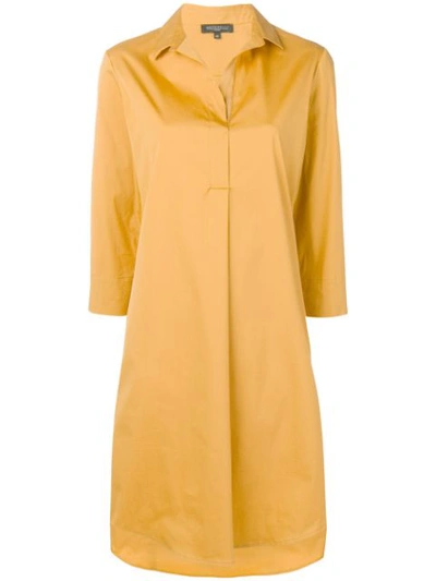 Antonelli Cropped Shirt Dress In Yellow