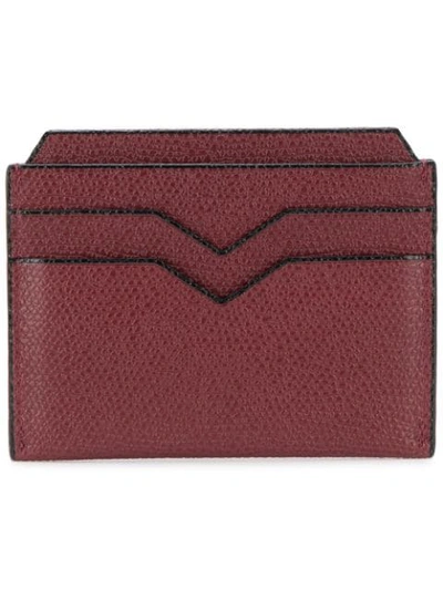 Valextra Classic Cardholder In Red