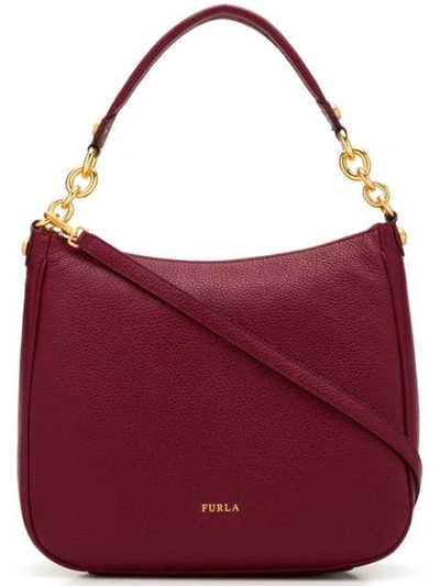 Furla Cometa Hobo Bag In Red