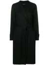 Joseph Cenda Belted Wool And Cashmere-blend Coat In Black