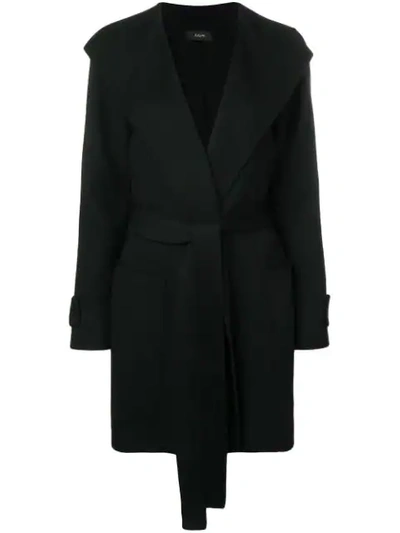 Joseph Belted Robe Coat In Black