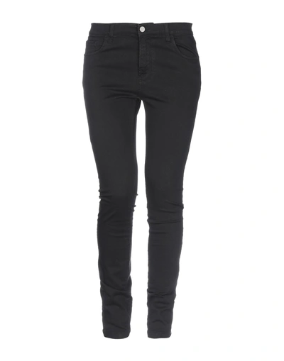 Manila Grace Denim Pants In Black
