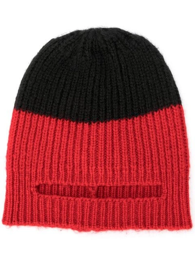 Not Guilty Homme Open Eyes Beanie In Red