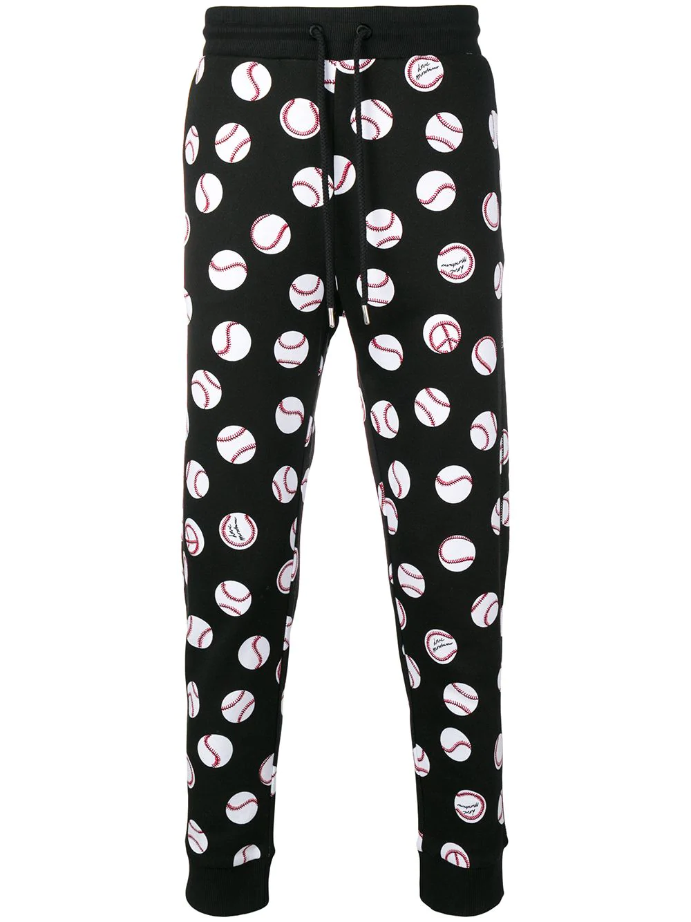Love Moschino Baseball Ball Print Track Pants - Black | ModeSens