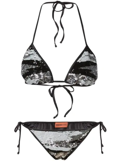 Missoni Sequin Embellished Bikini In Black