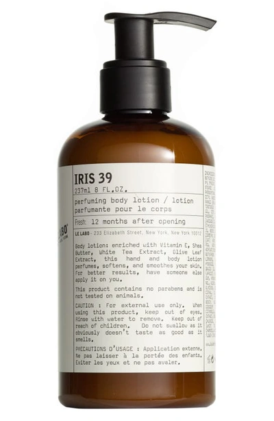 Le Labo Iris 39 Body Lotion, 237ml In Colorless