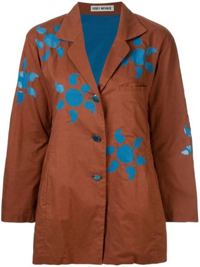 Pre-owned Issey Miyake Sun Pattern Loose Jacket In Brown