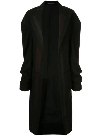 Pre-owned Yohji Yamamoto Vintage Deconstructed Long Coat In Black