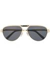 Cartier Aviator Sunglasses In Black
