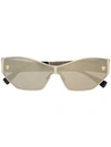 Versace Futuristic Sunglasses In 金色