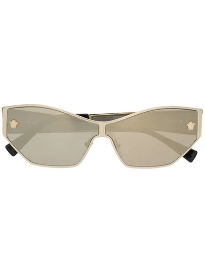 Versace Futuristic Sunglasses In 金色