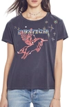 Mother Goodie Goodie Short-sleeve Boxy Cotton Tee W/ Embroidery In Mystical