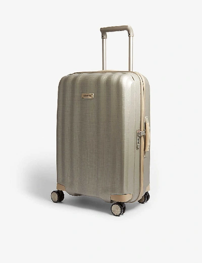 Samsonite Lite-cube Prime Four Wheel Suitcase 68cm In Matt Ivory Gold