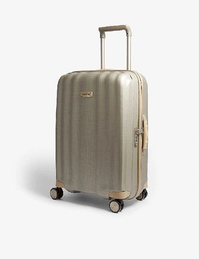 Samsonite Lite-cube Prime Four Wheel Suitcase 68cm In Matt Ivory