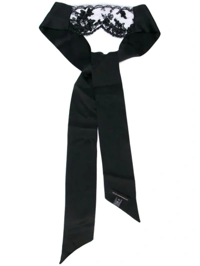 Kiki De Montparnasse Lace Beaded Blindfold In Black