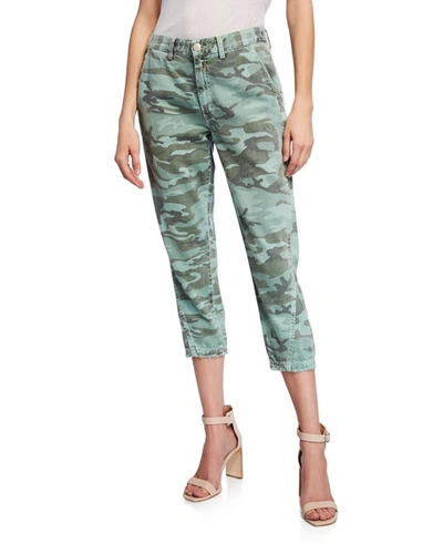Amo Denim Slouchy Camo Ankle Pants In Spring Camo