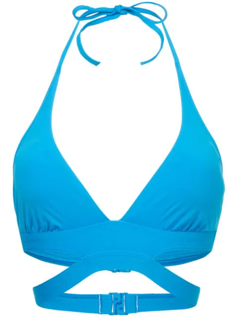 Seafolly Active Halter Bikini Top In Blue | ModeSens