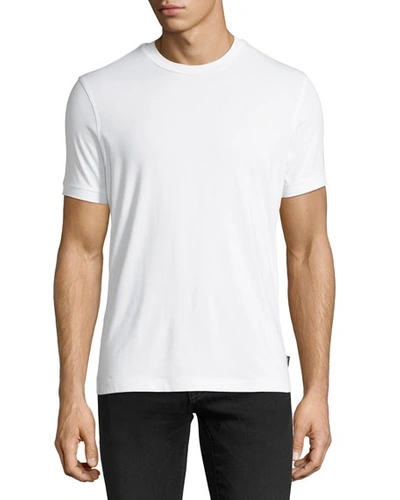 Emporio Armani Slim Fit Stretch Crewneck T-shirt In White