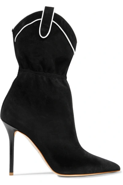 Malone Souliers Daisy 100 Black Suede Ankle Boots