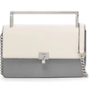 Botkier Lennox Small Color-block Leather Crossbody In Grey Colorblock