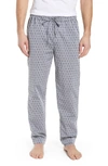 Hanro Night & Day Woven Pajama Pants In Blue Minimal