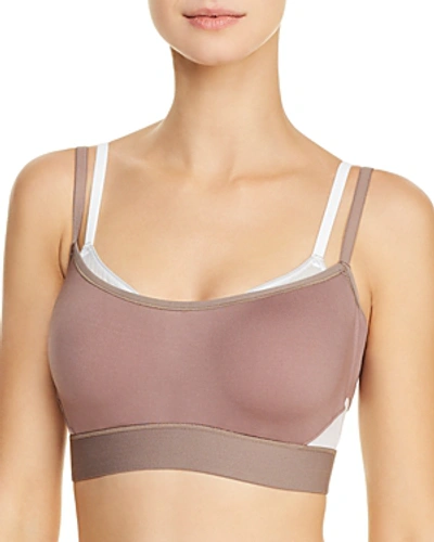 Natori Gravity Contour Underwire Sports Bra In Iron/white