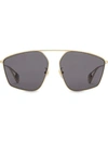 Gucci Specialized Fit Square-frame Sunglasses In Gold