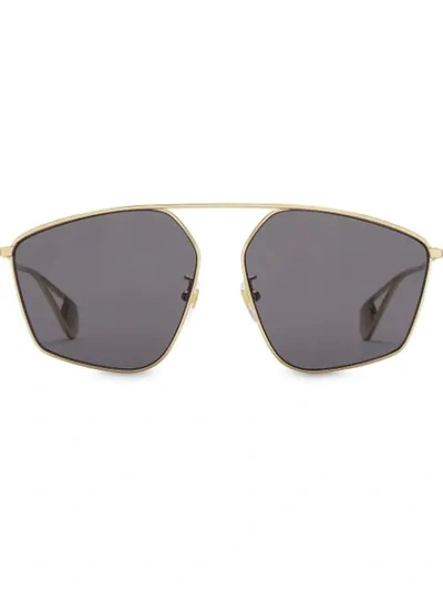 Gucci Specialized Fit Square-frame Sunglasses In Gold