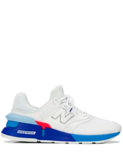 New Balance Lace-up Mesh & Leather Sneakers In White