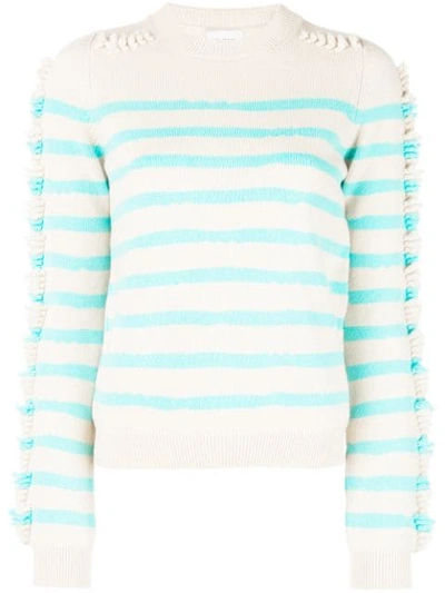 Barrie Striped Sweater In Neutrals