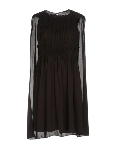 Valentino Short Dresses In Dark Brown