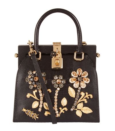 Dolce & Gabbana Mini Iguana Print Top Handle Bag | ModeSens
