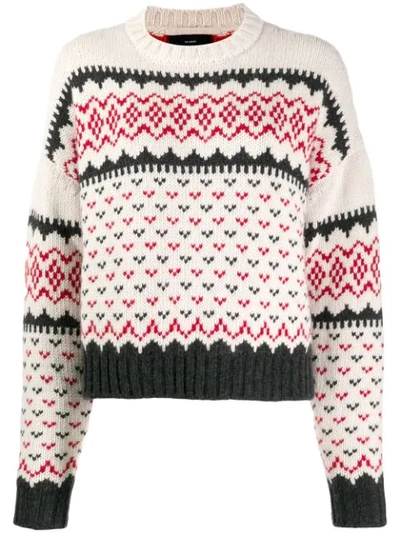 Alanui Loose-fit Fair Isle Jumper In White