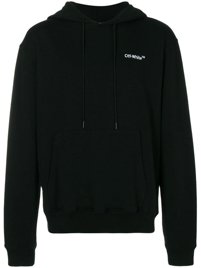 Off-white Slim Fit Logo Hoodie In Black