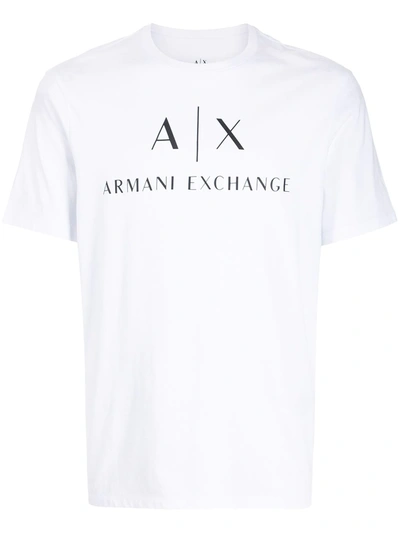 Armani Exchange Text Logo T-shirt In White