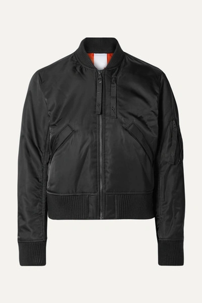 Victoria Beckham Shell Bomber Jacket In Black