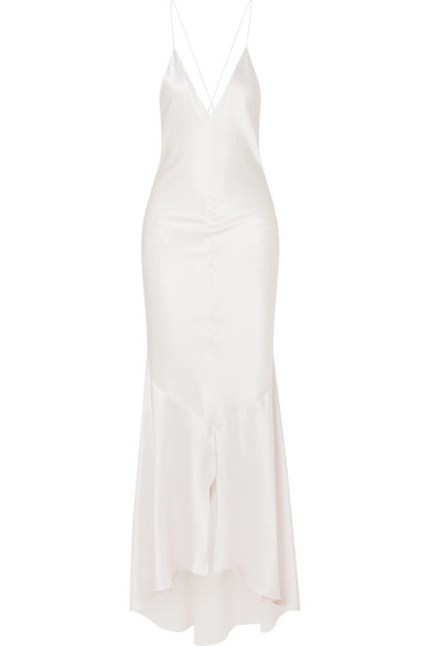 Michael Lo Sordo Silk-satin Gown In White | ModeSens