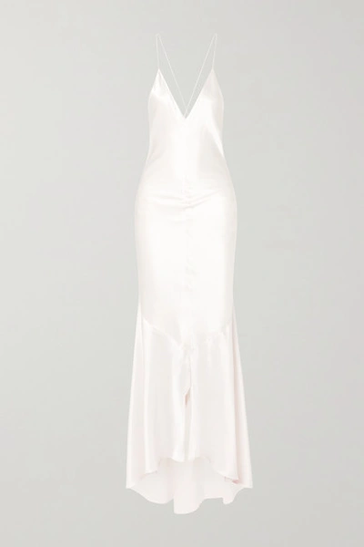 Michael Lo Sordo Silk-satin Gown In White