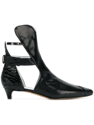 Givenchy Cut Out Ankle Boots In Black